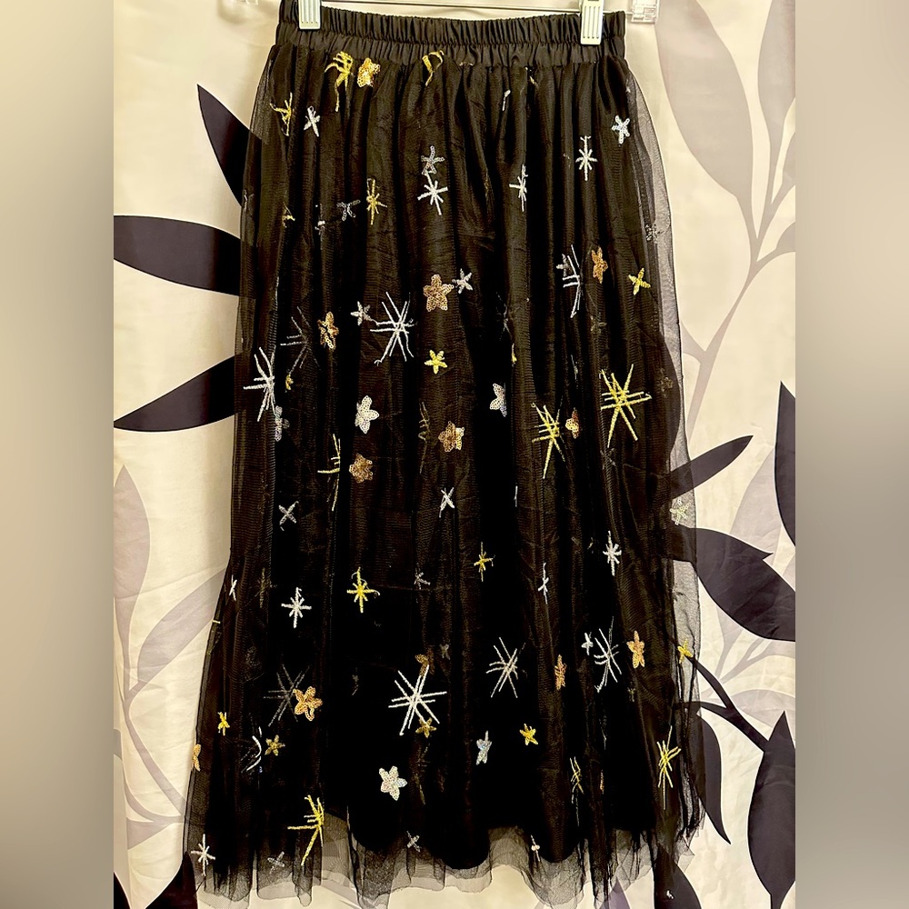 Ninmon Shares Basic Flared Elastic Waist Casual A-line Skater Pleated Skirt